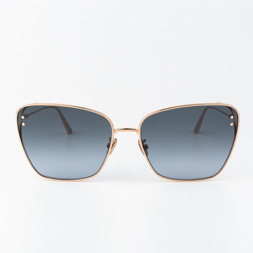 Dior Women Sunglasses Matte Rose Gold Gradient Blue Butterfly MISSDIOR B2U E0B2